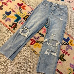 Flying Monkey Light Blue Distressed Jeans